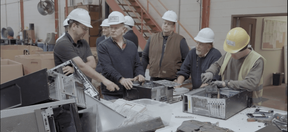 Plastics team in hard hats
