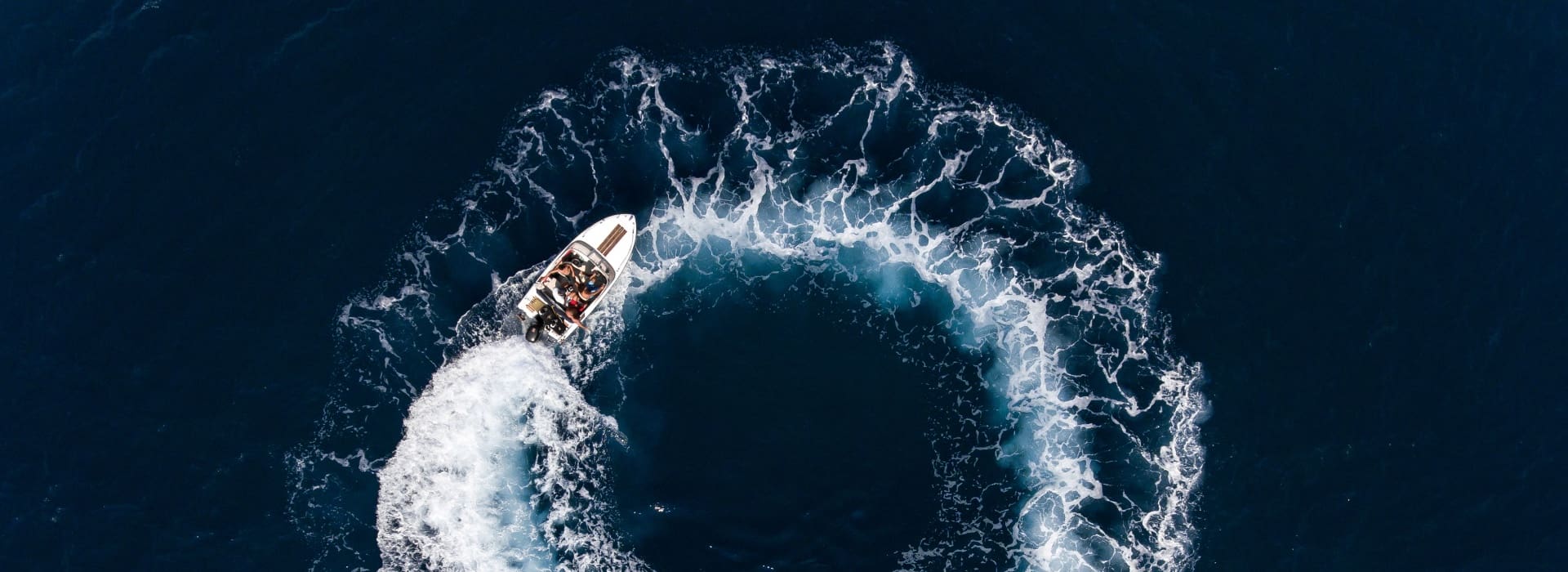 Boat driving in circles