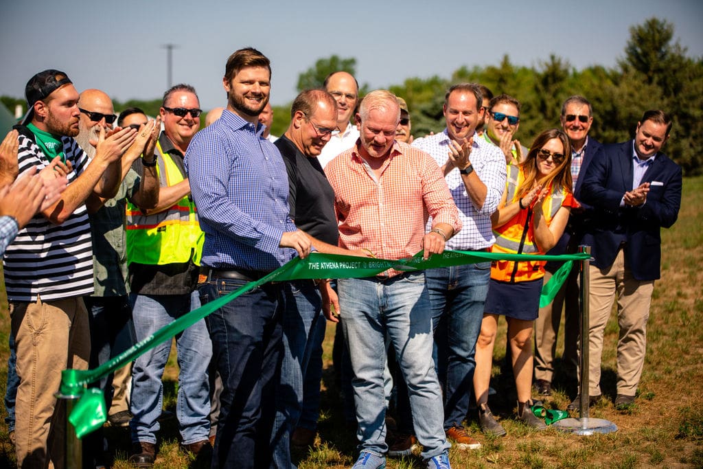 Athena Project ribbon cutting