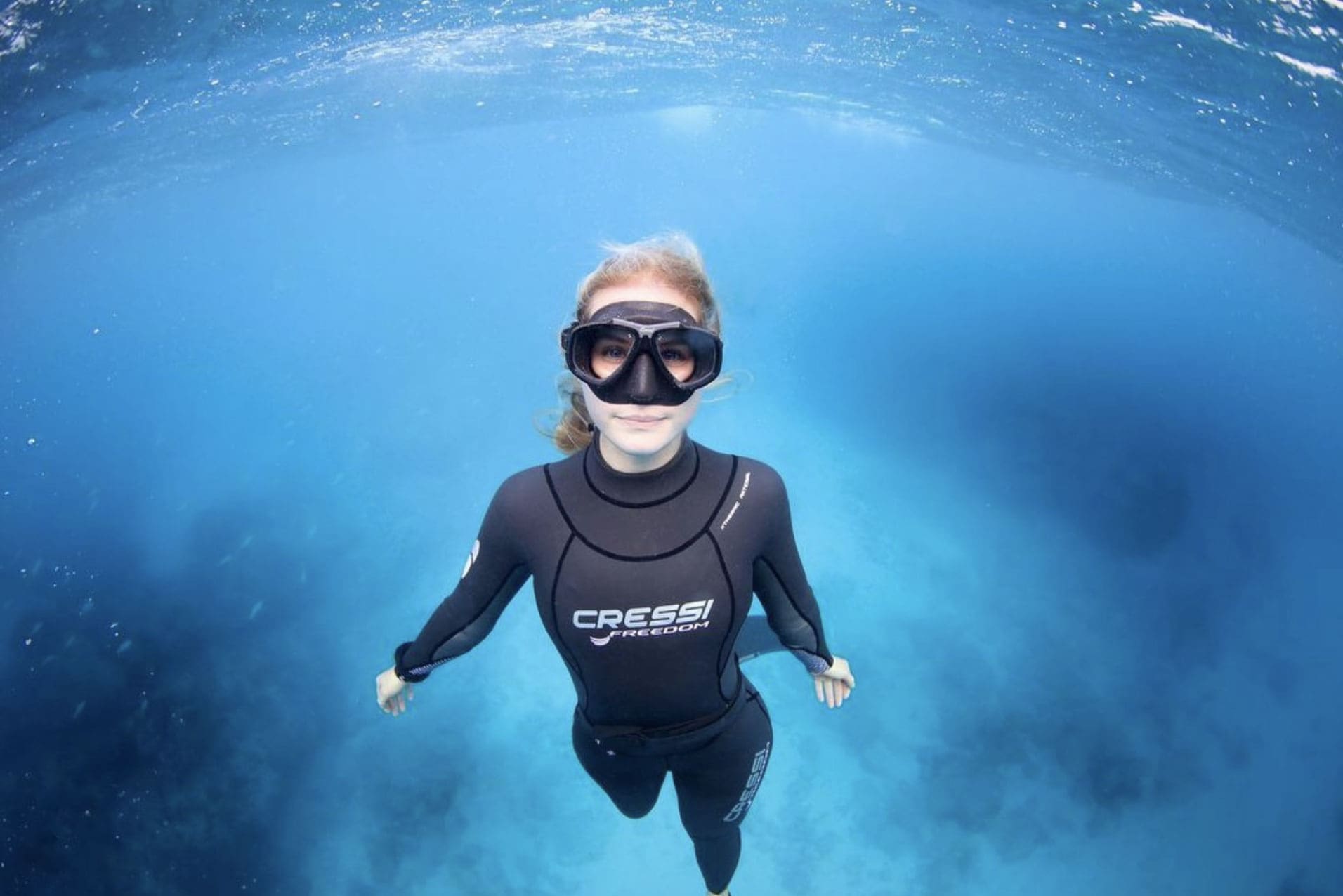 Girl Diving Under the Water