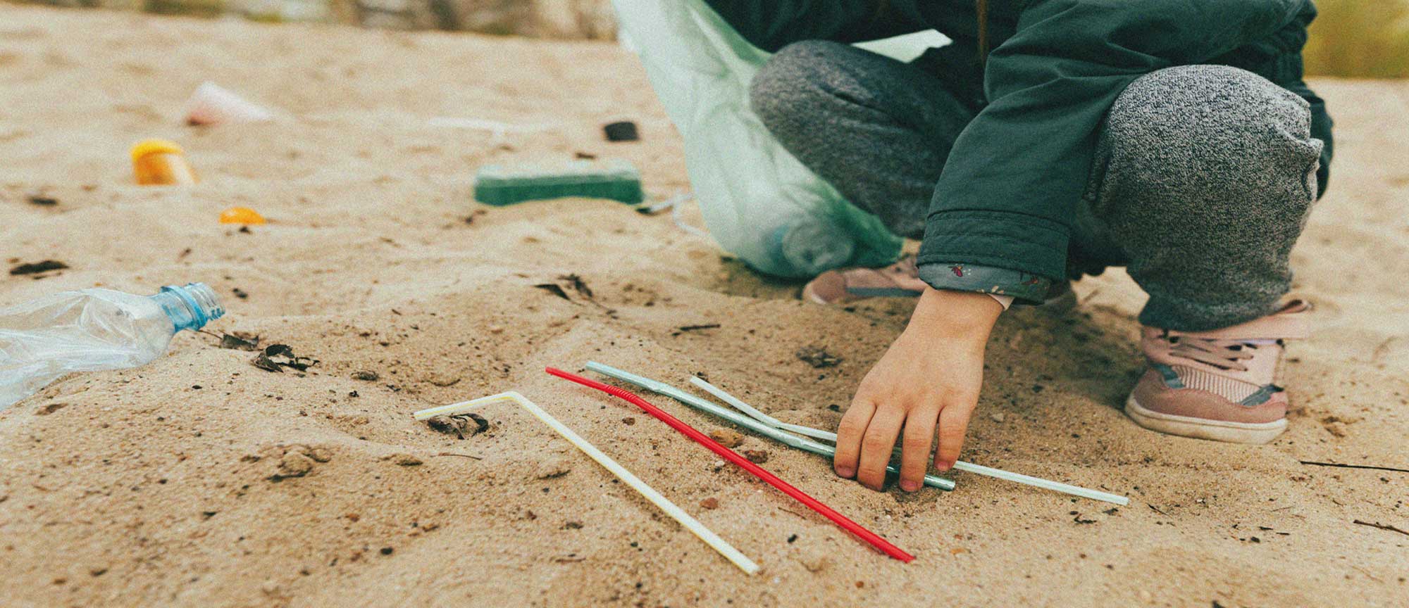 Plastic Pollution on Beach