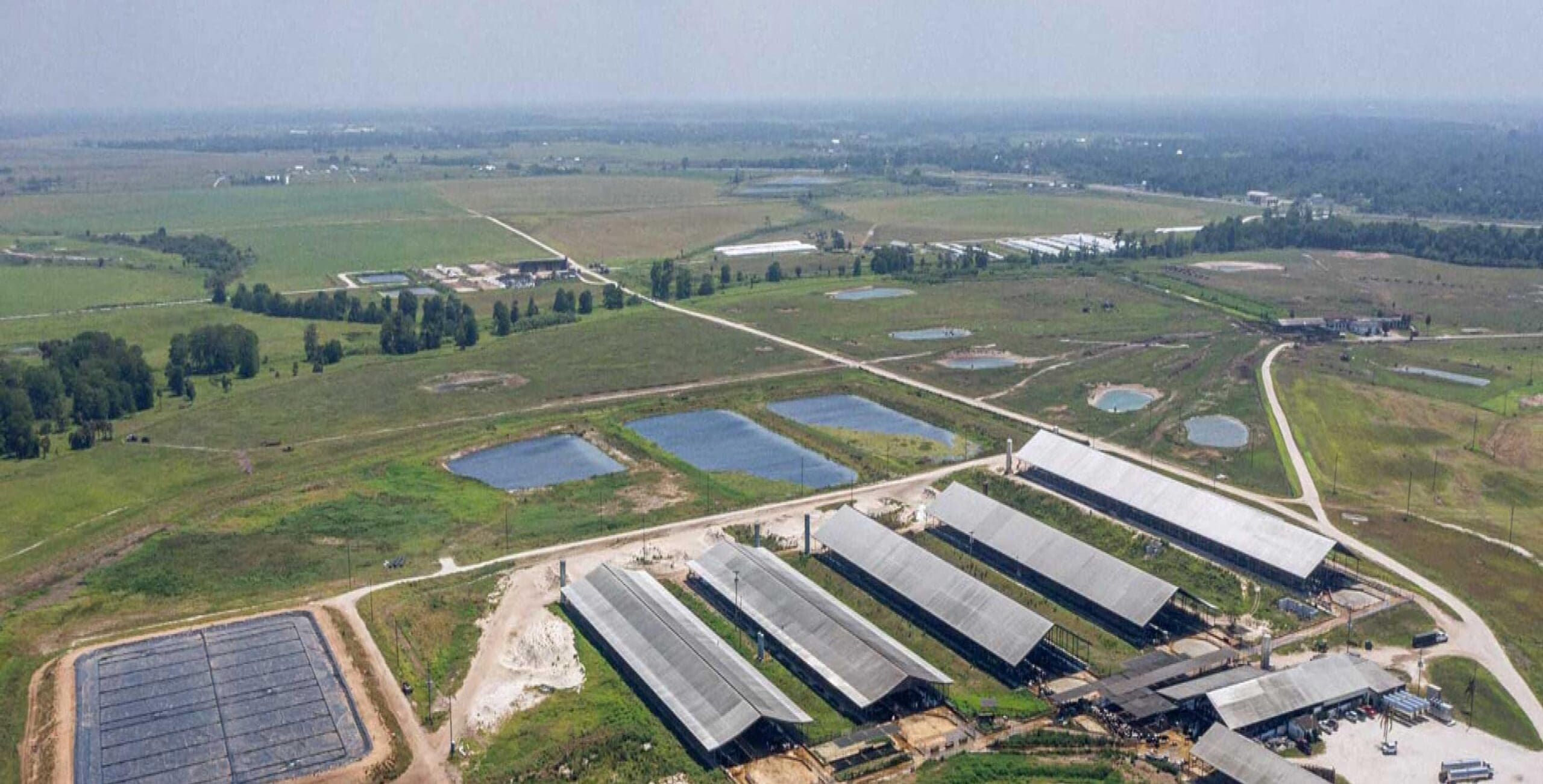 Arial view of a renewable natural gas facility.