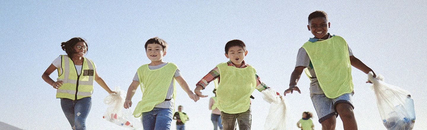 Kids Running on Beach